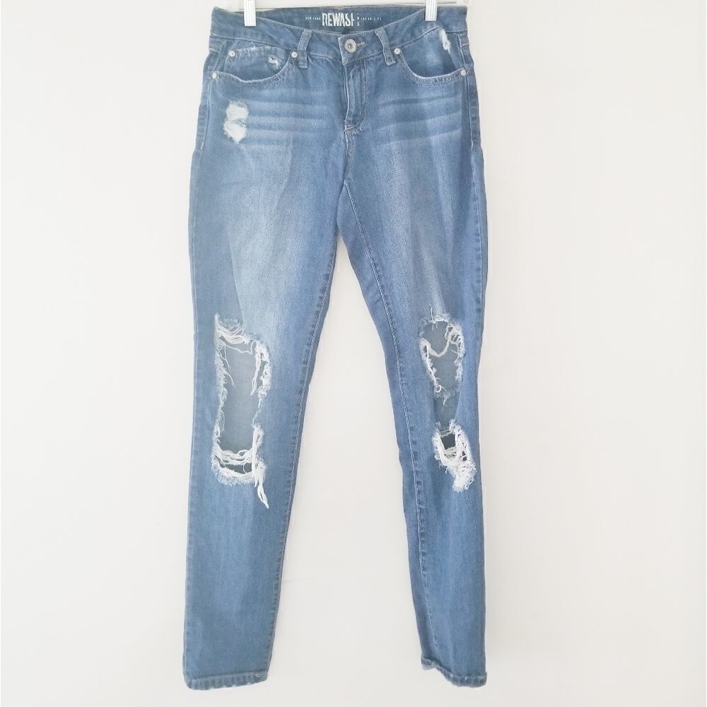 Rewash ripped heavy distressed Jean's